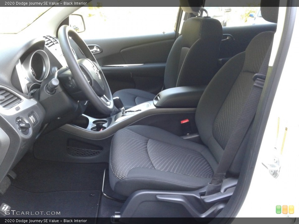 Black Interior Front Seat for the 2020 Dodge Journey SE Value #138621855