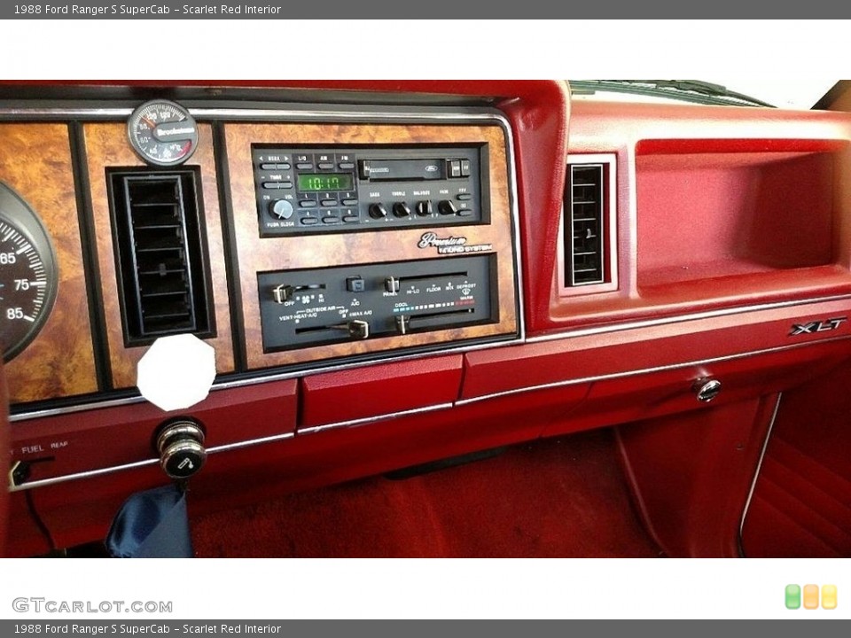 Scarlet Red Interior Controls for the 1988 Ford Ranger S SuperCab #138622824