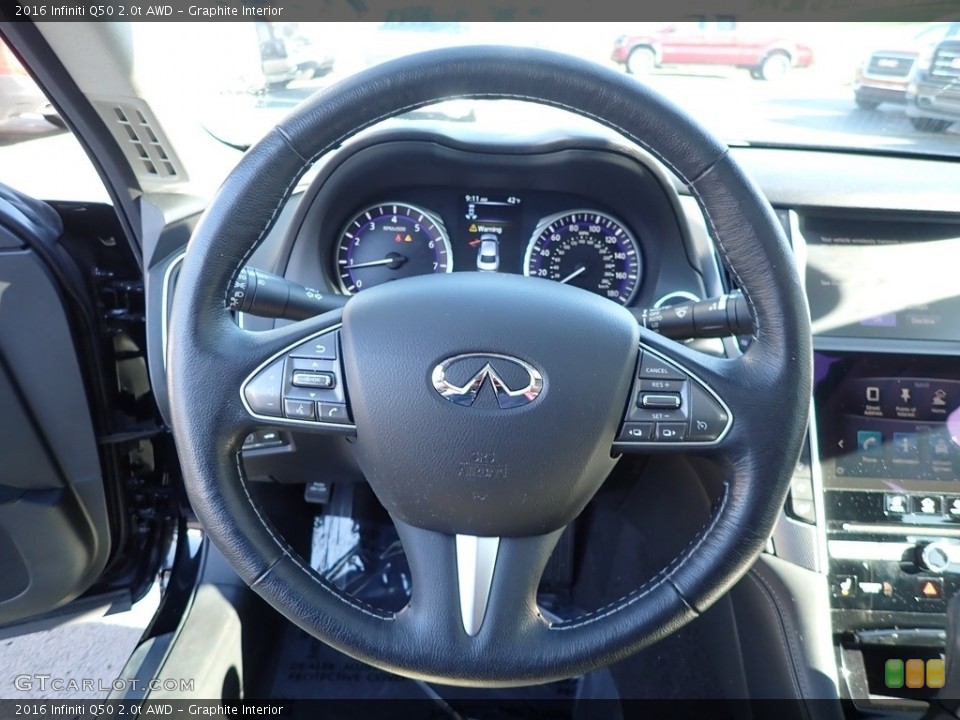 Graphite Interior Steering Wheel for the 2016 Infiniti Q50 2.0t AWD #138627441