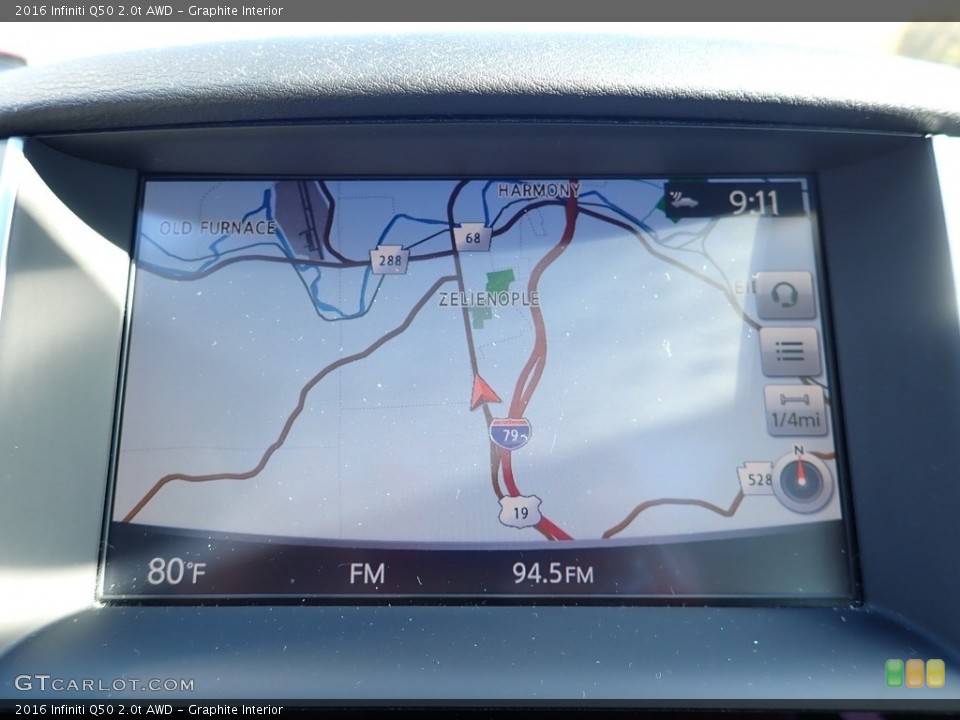 Graphite Interior Navigation for the 2016 Infiniti Q50 2.0t AWD #138627467