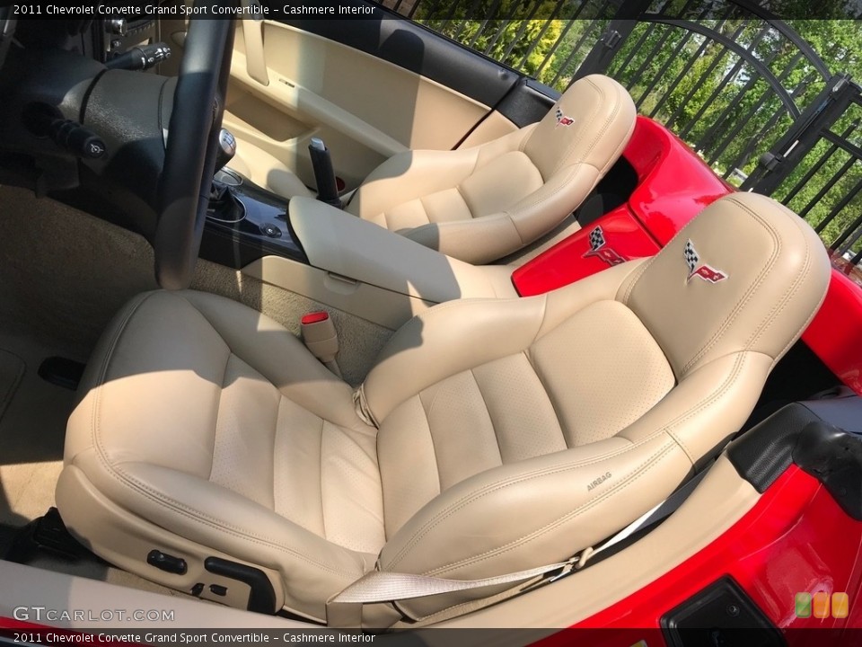 Cashmere Interior Front Seat for the 2011 Chevrolet Corvette Grand Sport Convertible #138628245