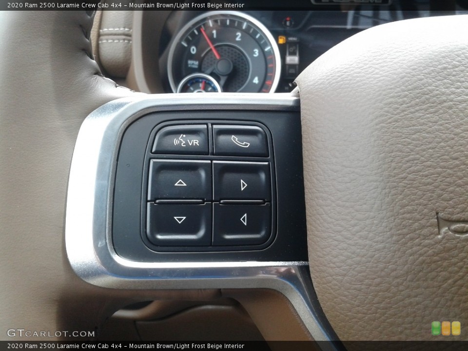 Mountain Brown/Light Frost Beige Interior Steering Wheel for the 2020 Ram 2500 Laramie Crew Cab 4x4 #138628638