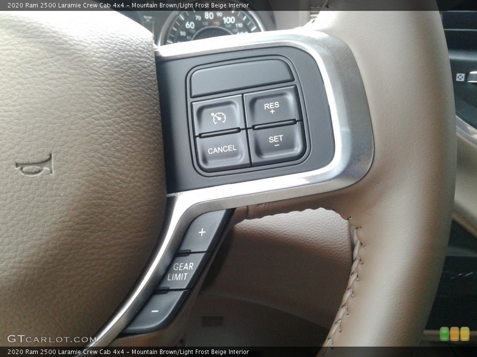 Mountain Brown/Light Frost Beige Interior Steering Wheel for the 2020 Ram 2500 Laramie Crew Cab 4x4 #138628659