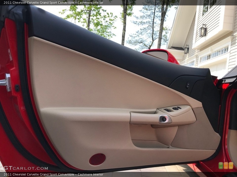 Cashmere Interior Door Panel for the 2011 Chevrolet Corvette Grand Sport Convertible #138629205
