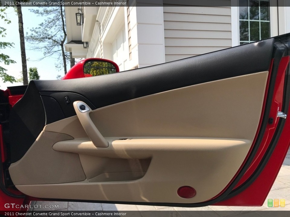 Cashmere Interior Door Panel for the 2011 Chevrolet Corvette Grand Sport Convertible #138629229