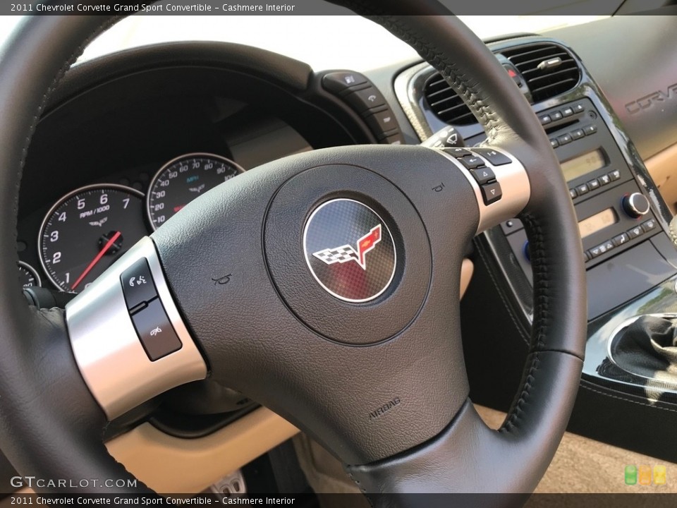 Cashmere Interior Steering Wheel for the 2011 Chevrolet Corvette Grand Sport Convertible #138629664