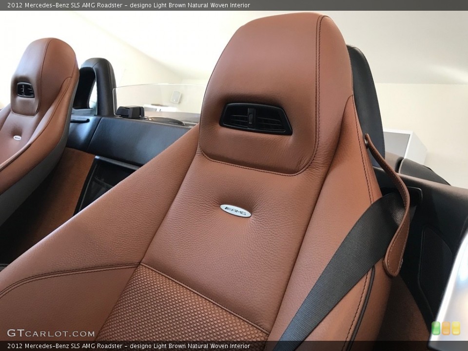 designo Light Brown Natural Woven Interior Front Seat for the 2012 Mercedes-Benz SLS AMG Roadster #138633308