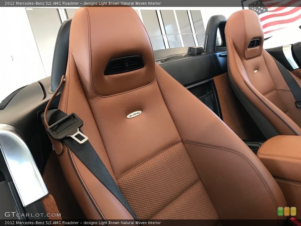 designo Light Brown Natural Woven Interior Front Seat for the 2012 Mercedes-Benz SLS AMG Roadster #138633348