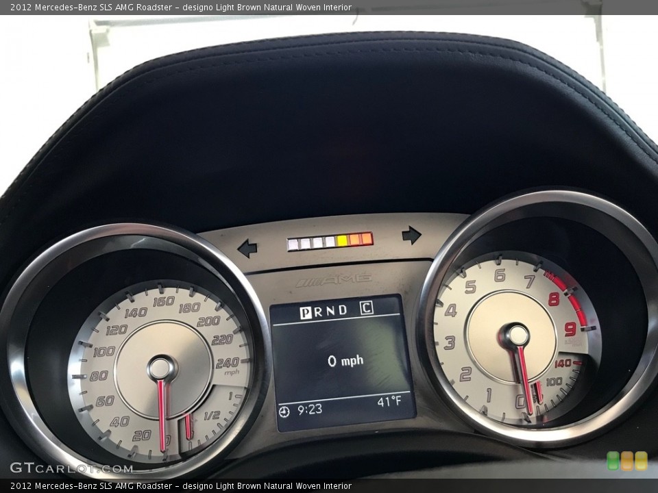 designo Light Brown Natural Woven Interior Gauges for the 2012 Mercedes-Benz SLS AMG Roadster #138633552