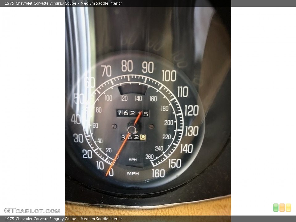 Medium Saddle Interior Gauges for the 1975 Chevrolet Corvette Stingray Coupe #138634224