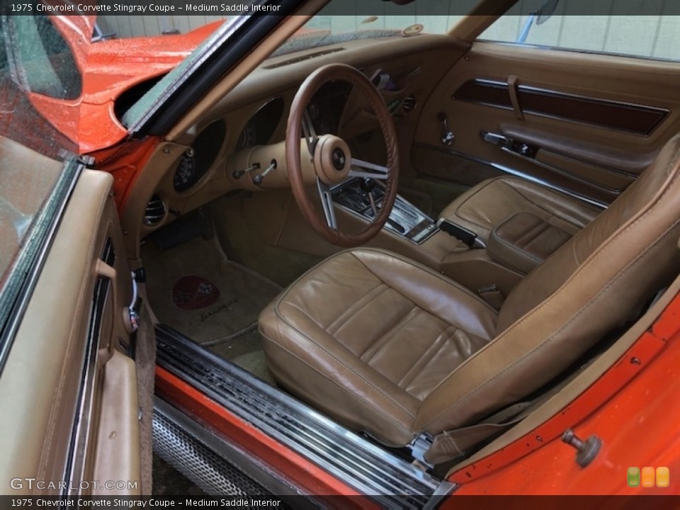 Medium Saddle Interior Photo for the 1975 Chevrolet Corvette Stingray Coupe #138634497