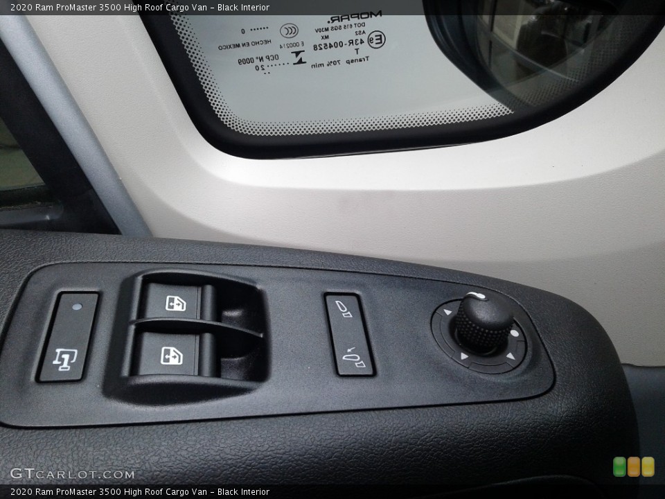 Black Interior Controls for the 2020 Ram ProMaster 3500 High Roof Cargo Van #138636486
