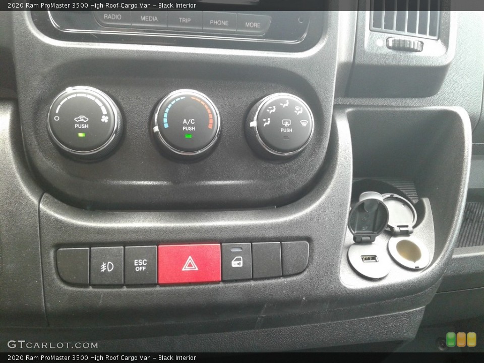 Black Interior Controls for the 2020 Ram ProMaster 3500 High Roof Cargo Van #138636768