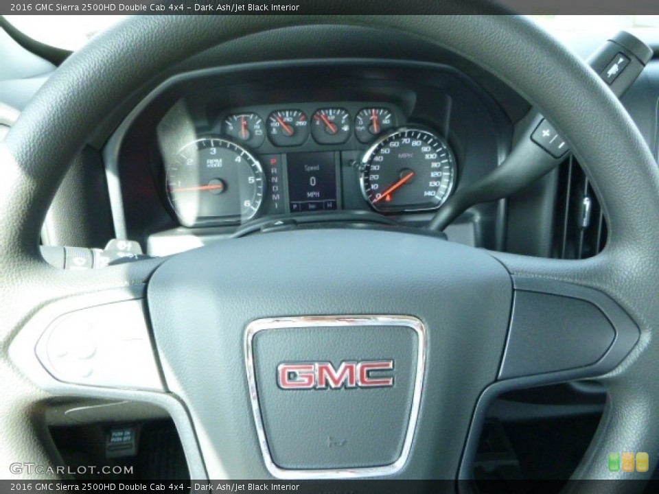 Dark Ash/Jet Black Interior Steering Wheel for the 2016 GMC Sierra 2500HD Double Cab 4x4 #138638676