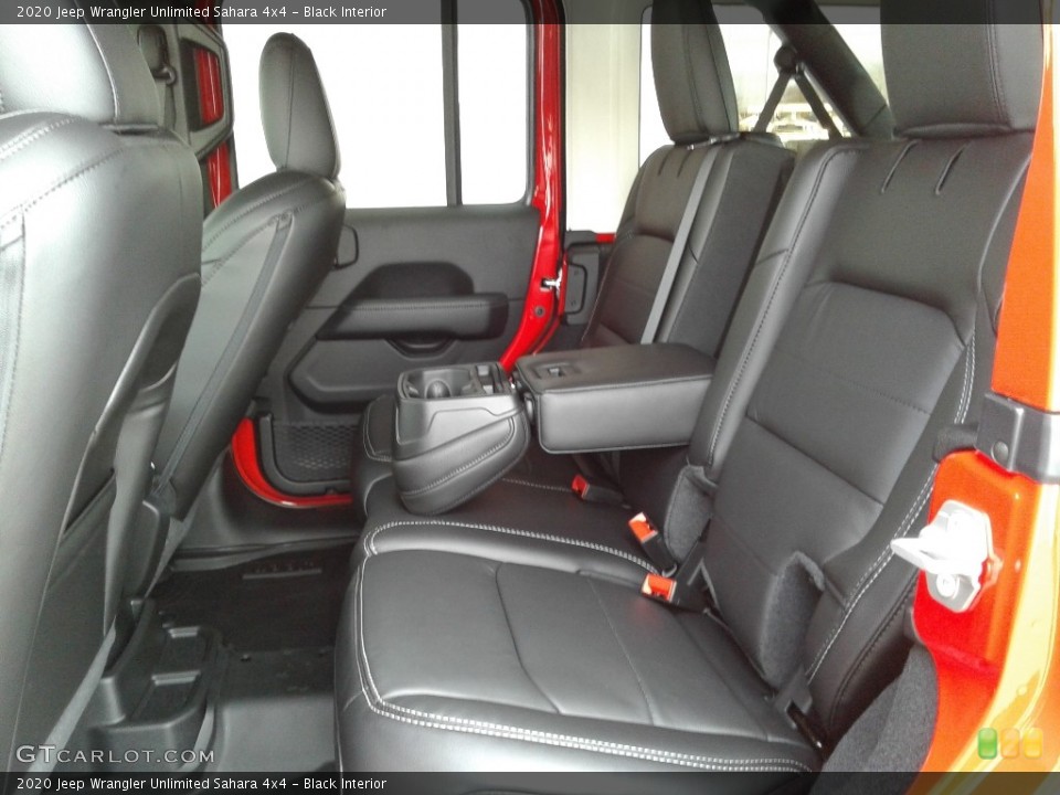 Black Interior Rear Seat for the 2020 Jeep Wrangler Unlimited Sahara 4x4 #138640368