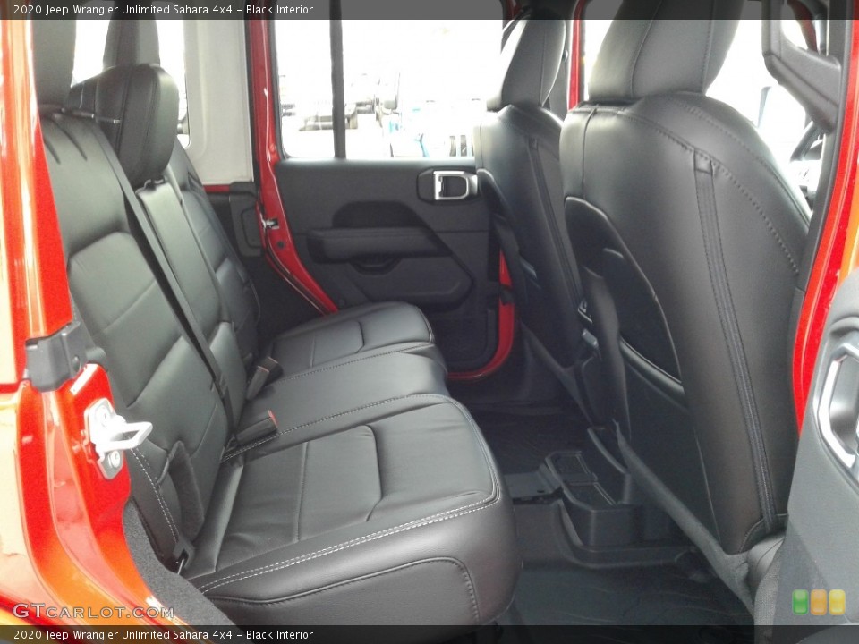 Black Interior Rear Seat for the 2020 Jeep Wrangler Unlimited Sahara 4x4 #138640446