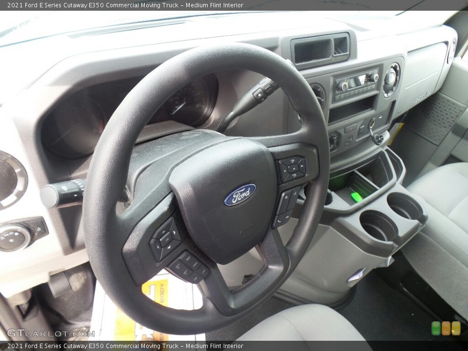 Medium Flint Interior Steering Wheel for the 2021 Ford E Series Cutaway E350 Commercial Moving Truck #138640527