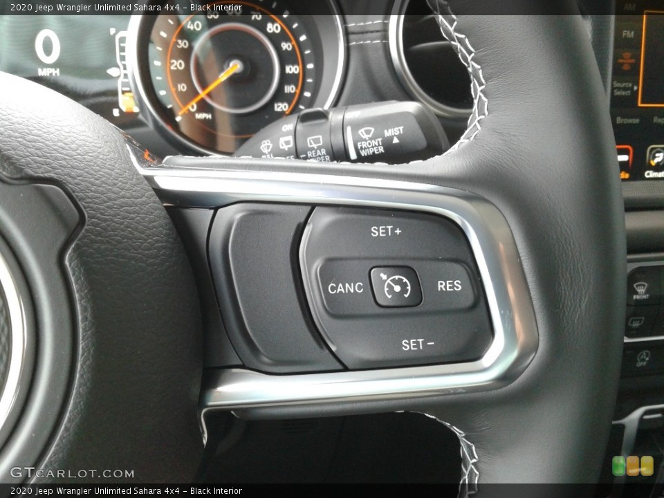 Black Interior Steering Wheel for the 2020 Jeep Wrangler Unlimited Sahara 4x4 #138640533