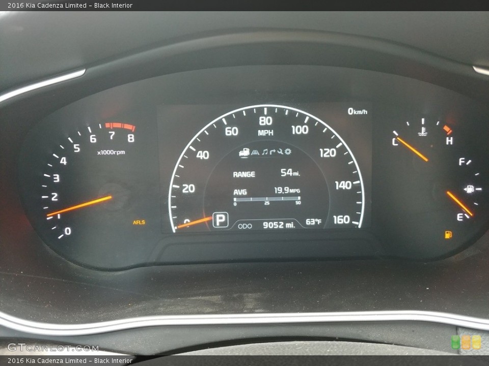 Black Interior Gauges for the 2016 Kia Cadenza Limited #138641193