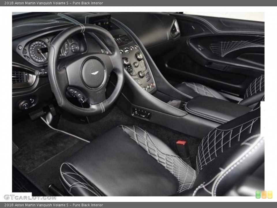 Pure Black Interior Photo for the 2018 Aston Martin Vanquish Volante S #138644760