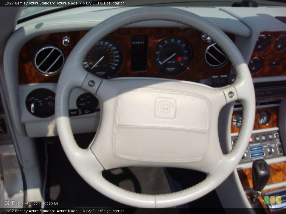 Navy Blue/Beige Interior Steering Wheel for the 1997 Bentley Azure  #138645117