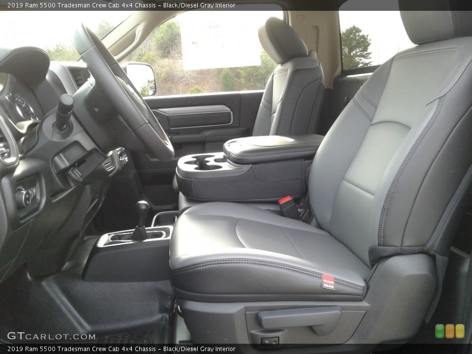 Black/Diesel Gray Interior Front Seat for the 2019 Ram 5500 Tradesman Crew Cab 4x4 Chassis #138646779