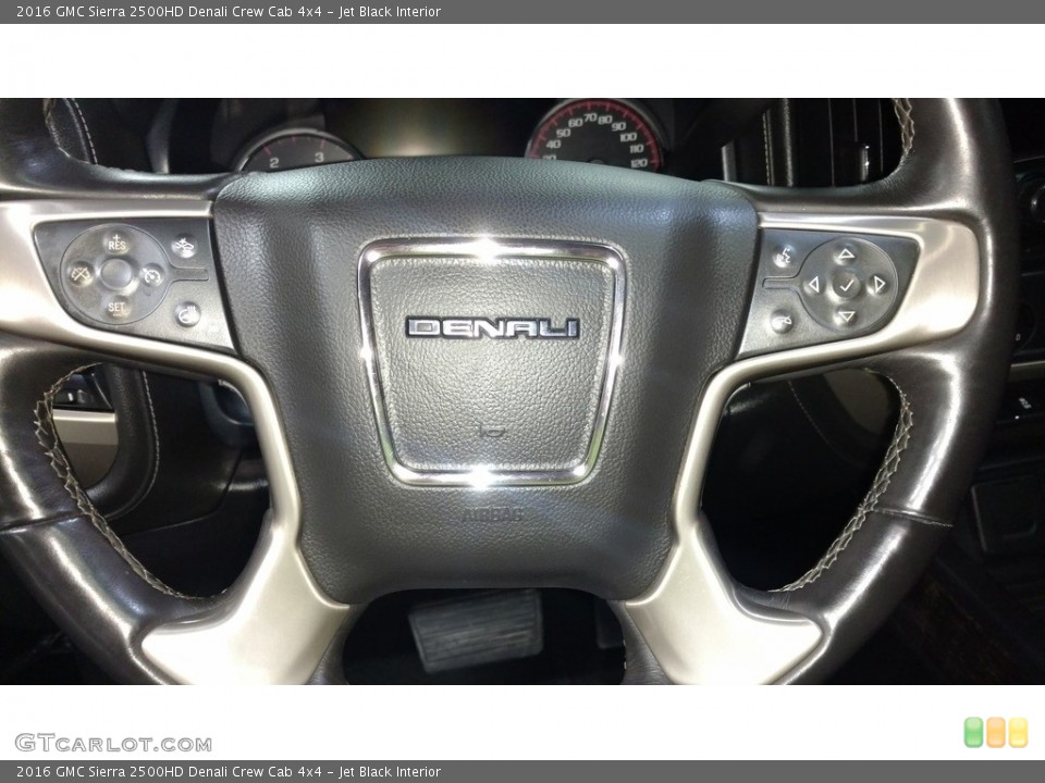 Jet Black Interior Steering Wheel for the 2016 GMC Sierra 2500HD Denali Crew Cab 4x4 #138646884