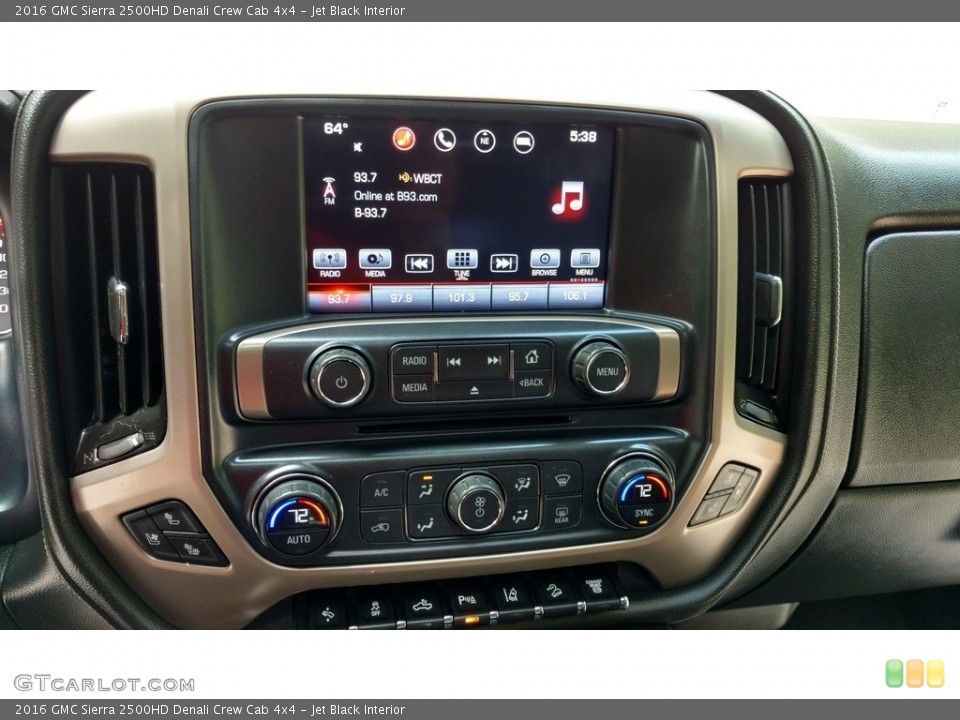 Jet Black Interior Controls for the 2016 GMC Sierra 2500HD Denali Crew Cab 4x4 #138647061