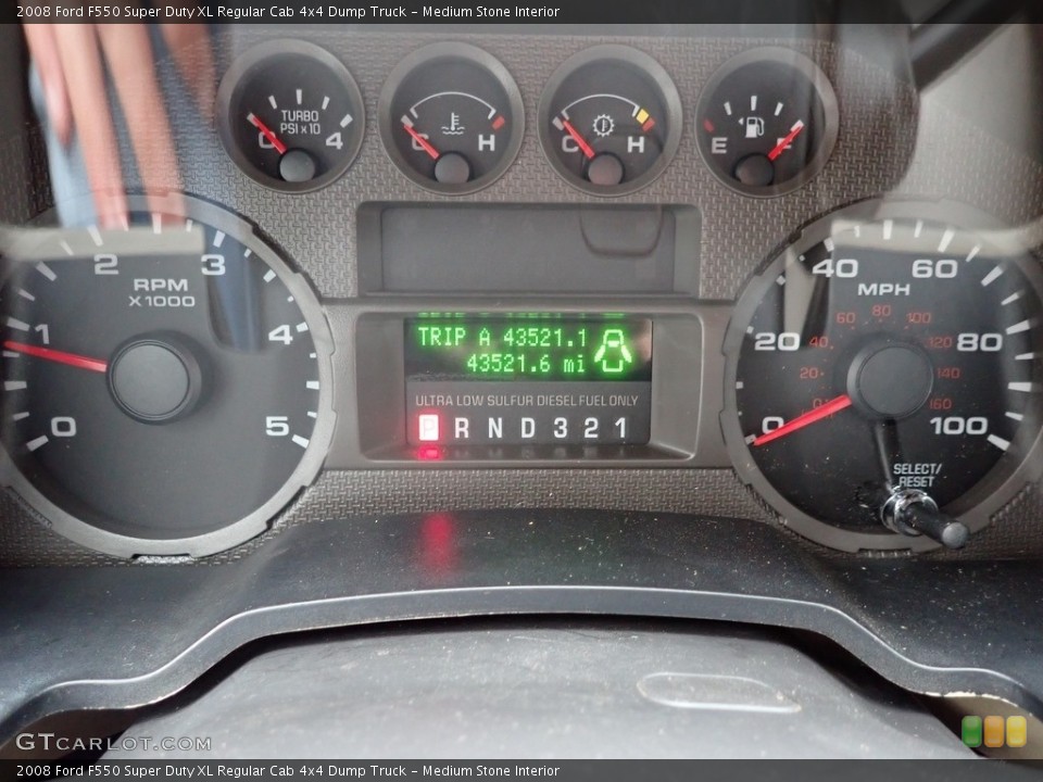 Medium Stone Interior Gauges for the 2008 Ford F550 Super Duty XL Regular Cab 4x4 Dump Truck #138649242