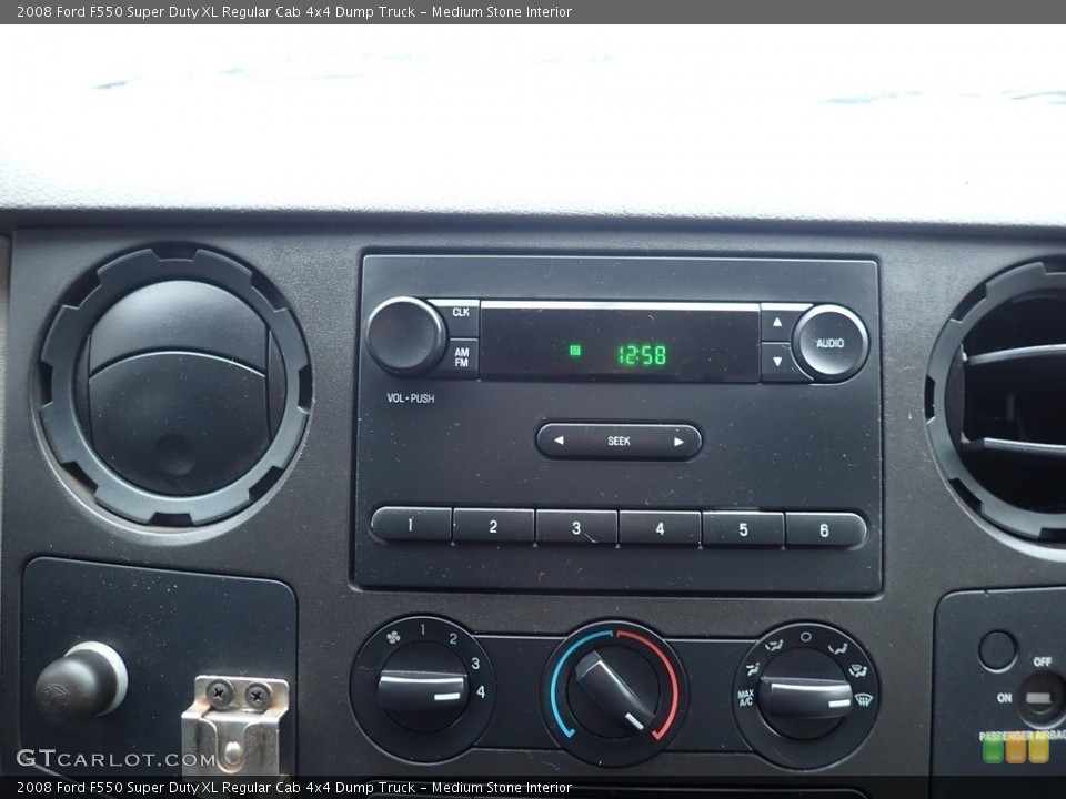 Medium Stone Interior Controls for the 2008 Ford F550 Super Duty XL Regular Cab 4x4 Dump Truck #138649263