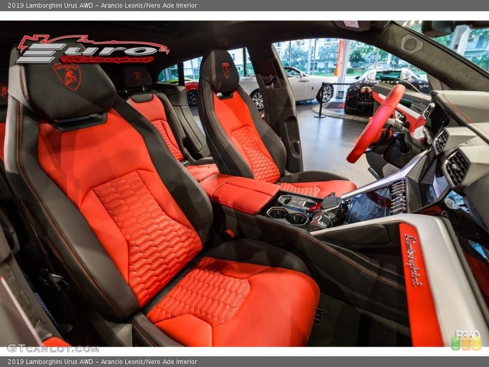 Arancio Leonis/Nero Ade Interior Front Seat for the 2019 Lamborghini Urus AWD #138649881