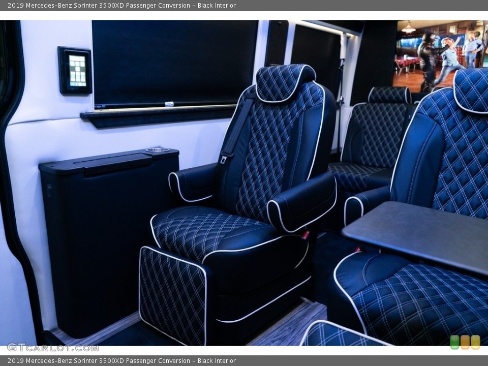 Black Interior Rear Seat for the 2019 Mercedes-Benz Sprinter 3500XD Passenger Conversion #138651570