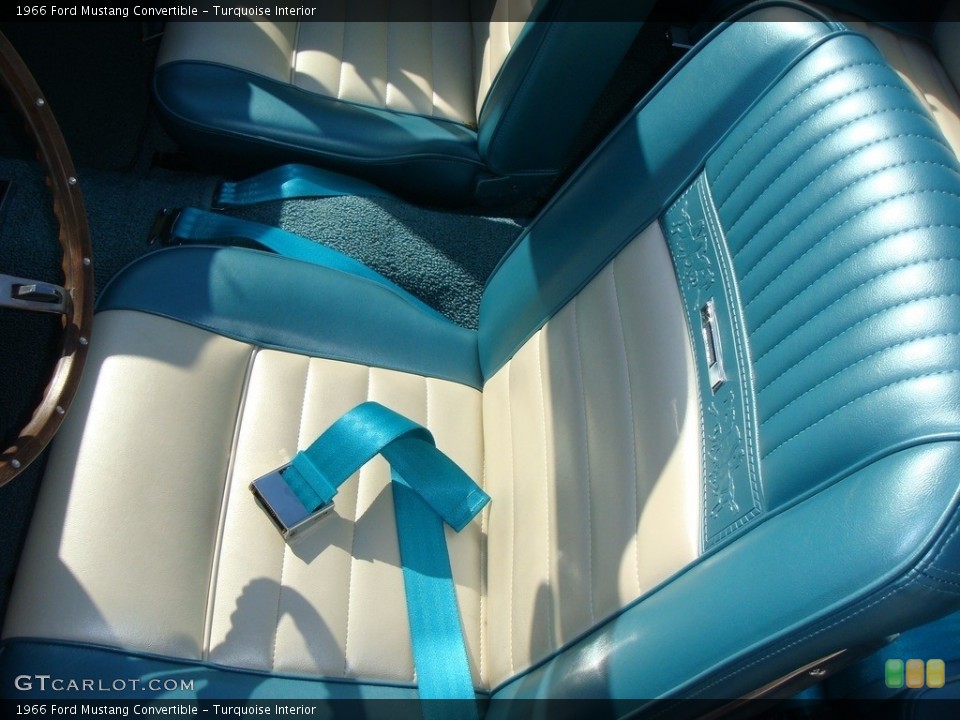 Turquoise Interior Front Seat for the 1966 Ford Mustang Convertible #138652755