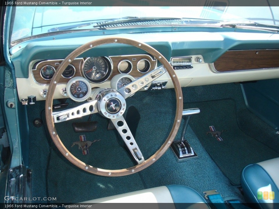 Turquoise Interior Dashboard for the 1966 Ford Mustang Convertible #138652782