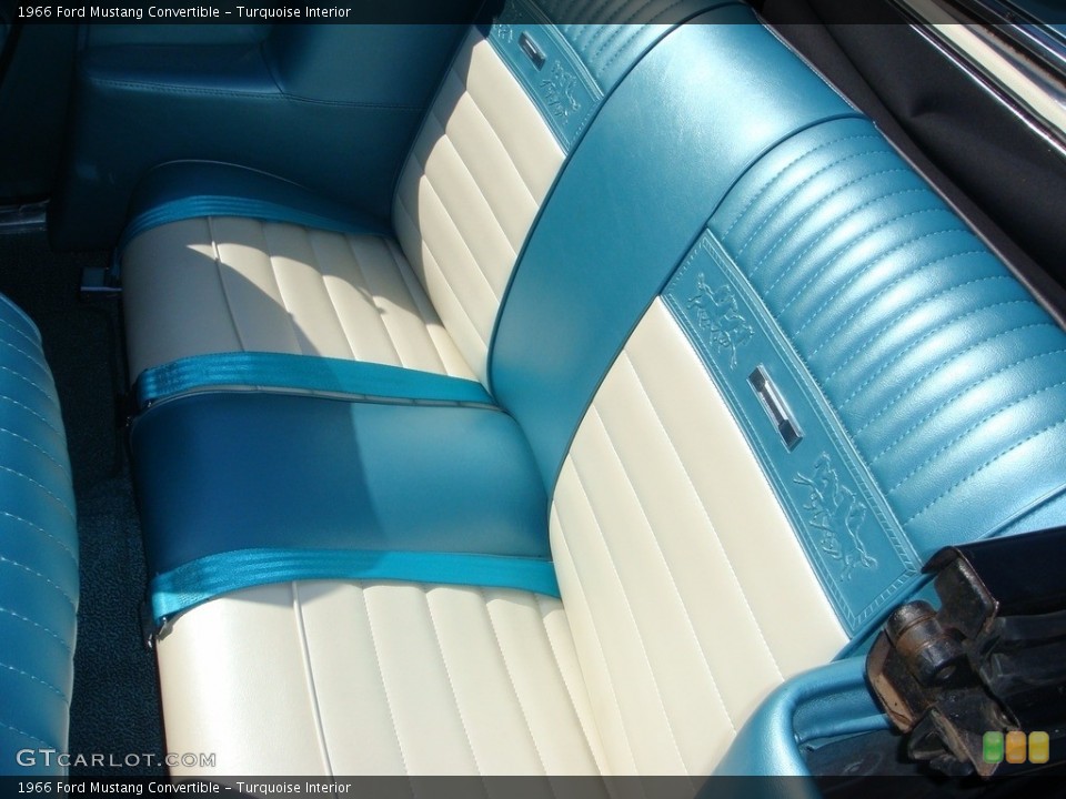 Turquoise Interior Rear Seat for the 1966 Ford Mustang Convertible #138652887
