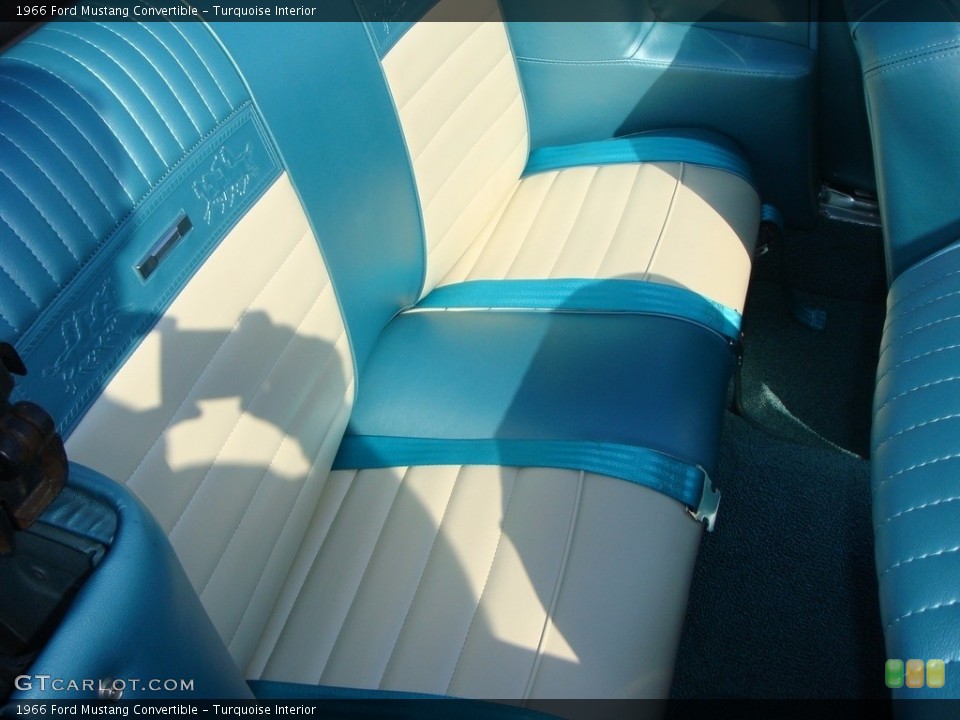 Turquoise Interior Rear Seat for the 1966 Ford Mustang Convertible #138652935