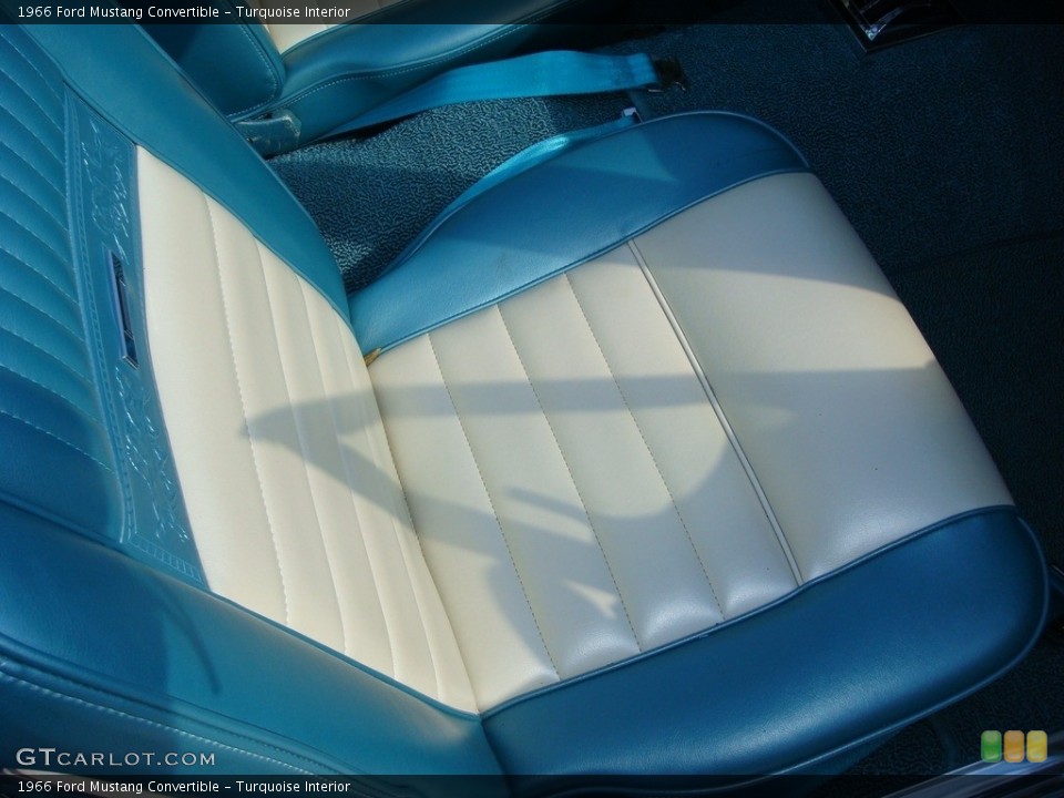 Turquoise Interior Front Seat for the 1966 Ford Mustang Convertible #138652959