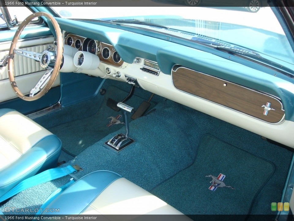 Turquoise Interior Photo for the 1966 Ford Mustang Convertible #138652986