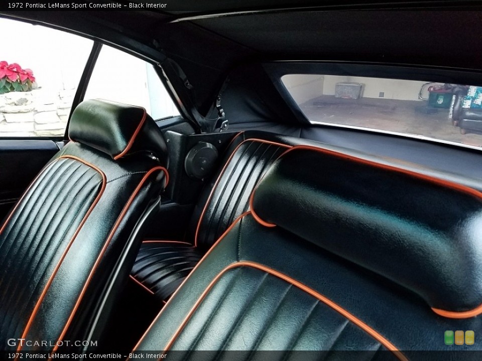 Black Interior Front Seat for the 1972 Pontiac LeMans Sport Convertible #138655188