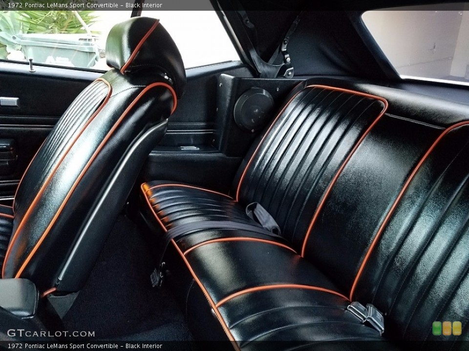 Black Interior Rear Seat for the 1972 Pontiac LeMans Sport Convertible #138655215