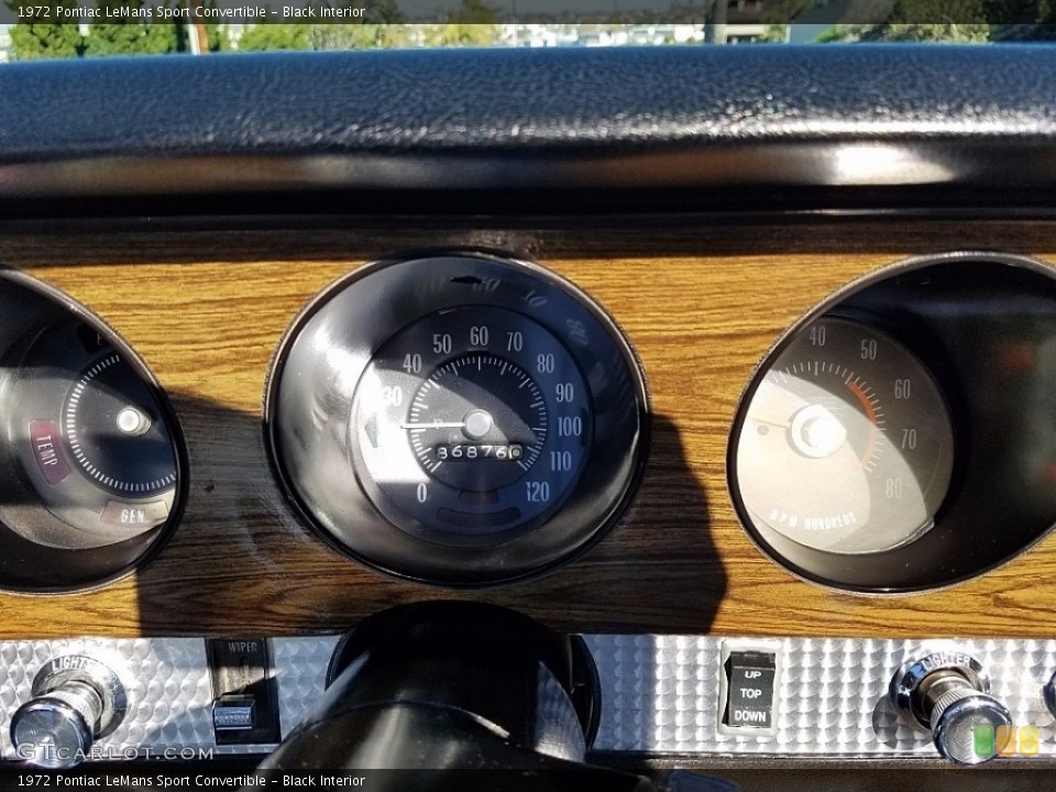 Black Interior Gauges for the 1972 Pontiac LeMans Sport Convertible #138655272