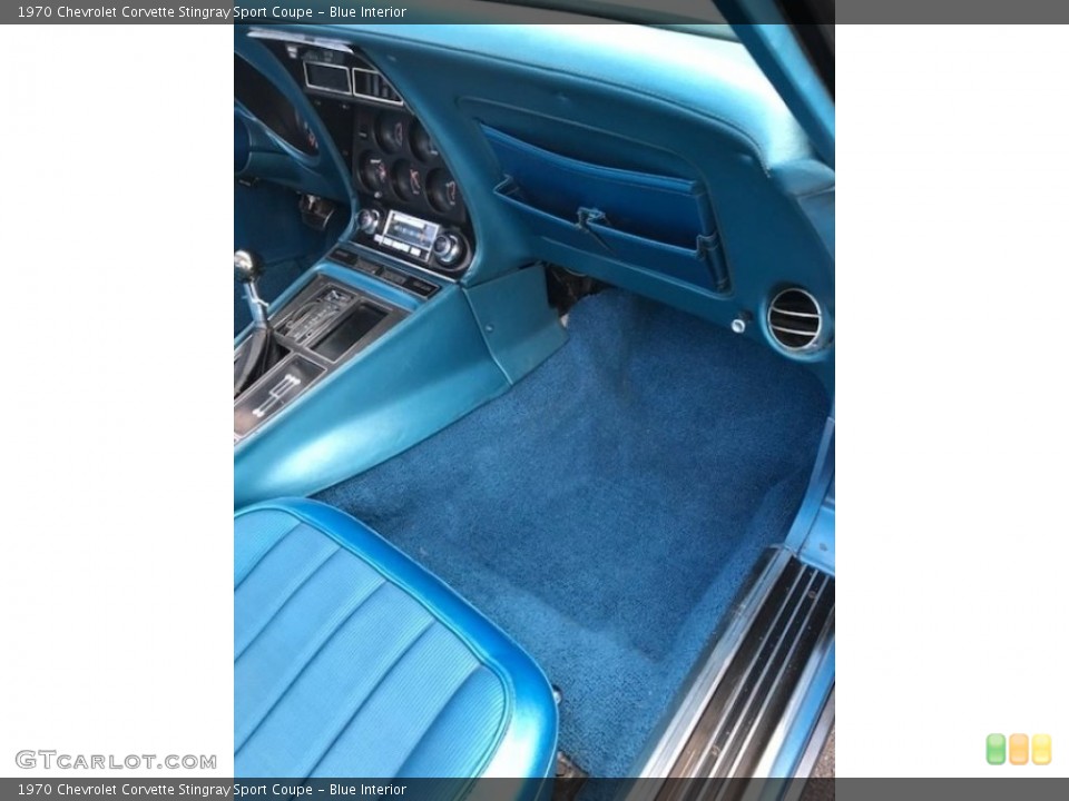 Blue Interior Front Seat for the 1970 Chevrolet Corvette Stingray Sport Coupe #138655305
