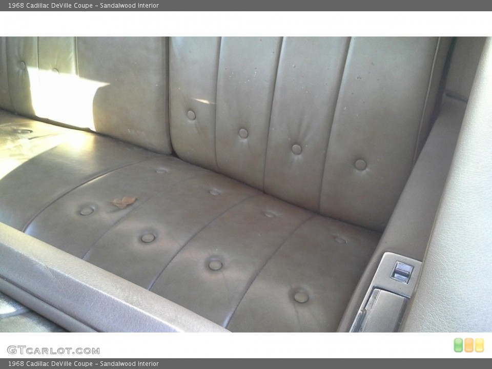 Sandalwood Interior Rear Seat for the 1968 Cadillac DeVille Coupe #138656502