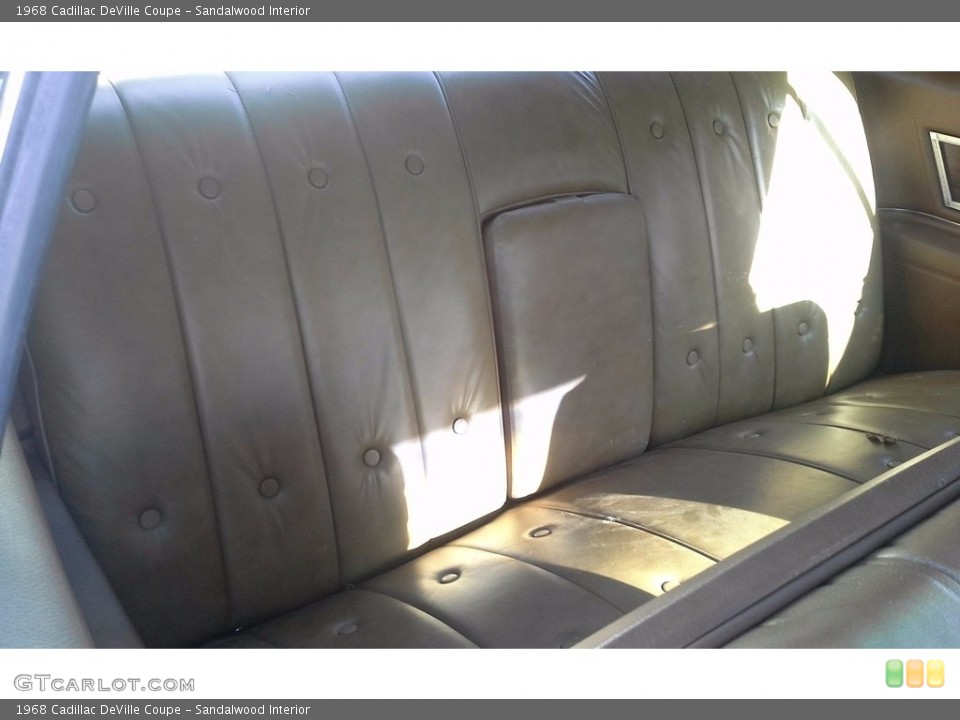 Sandalwood Interior Rear Seat for the 1968 Cadillac DeVille Coupe #138656523