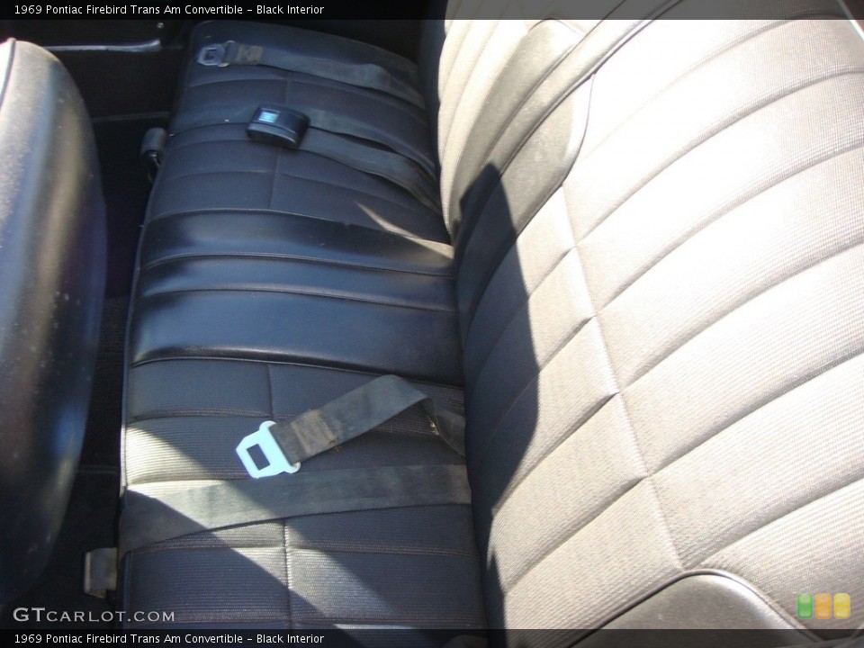Black Interior Rear Seat for the 1969 Pontiac Firebird Trans Am Convertible #138657102