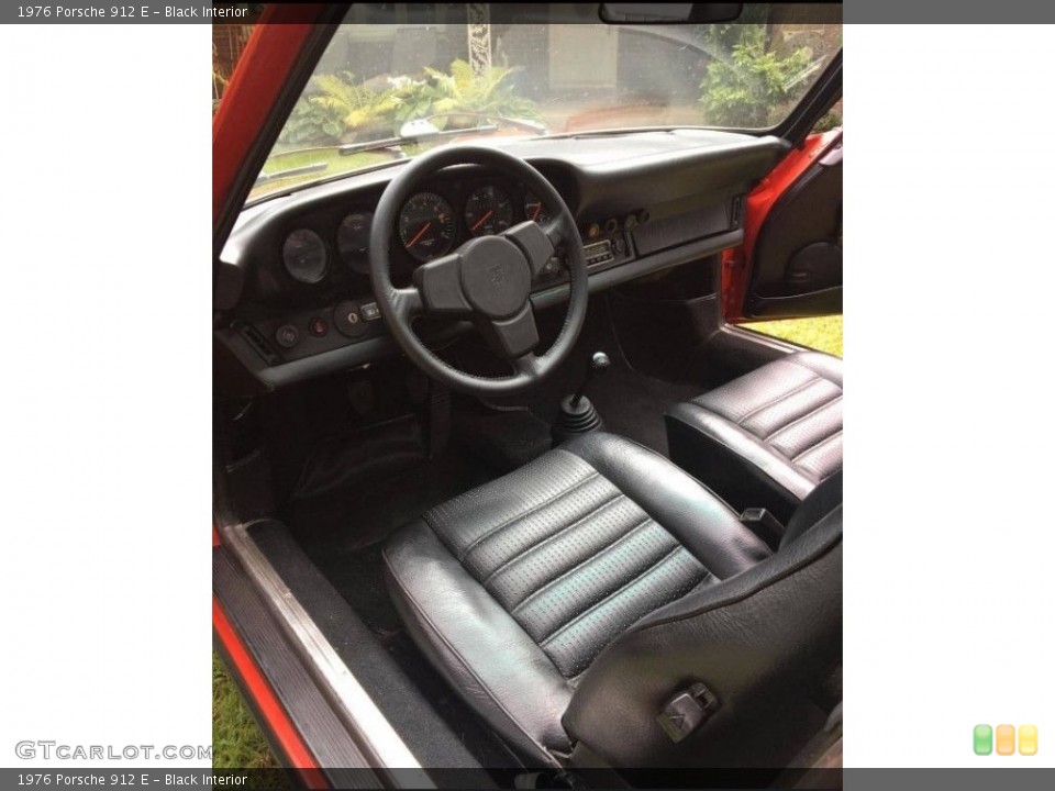 Black 1976 Porsche 912 Interiors