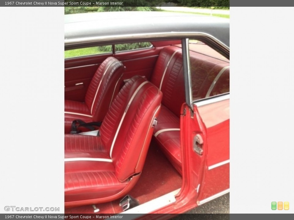 Maroon 1967 Chevrolet Chevy II Interiors