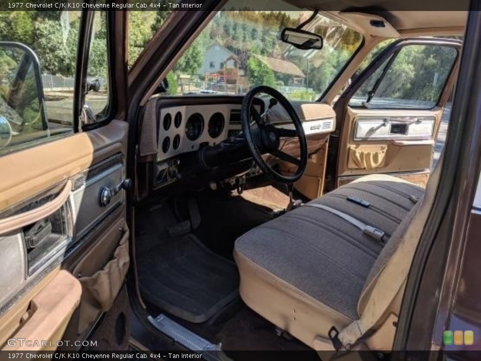 Tan Interior Photo for the 1977 Chevrolet C/K K10 Cheyenne Regular Cab 4x4 #138664833