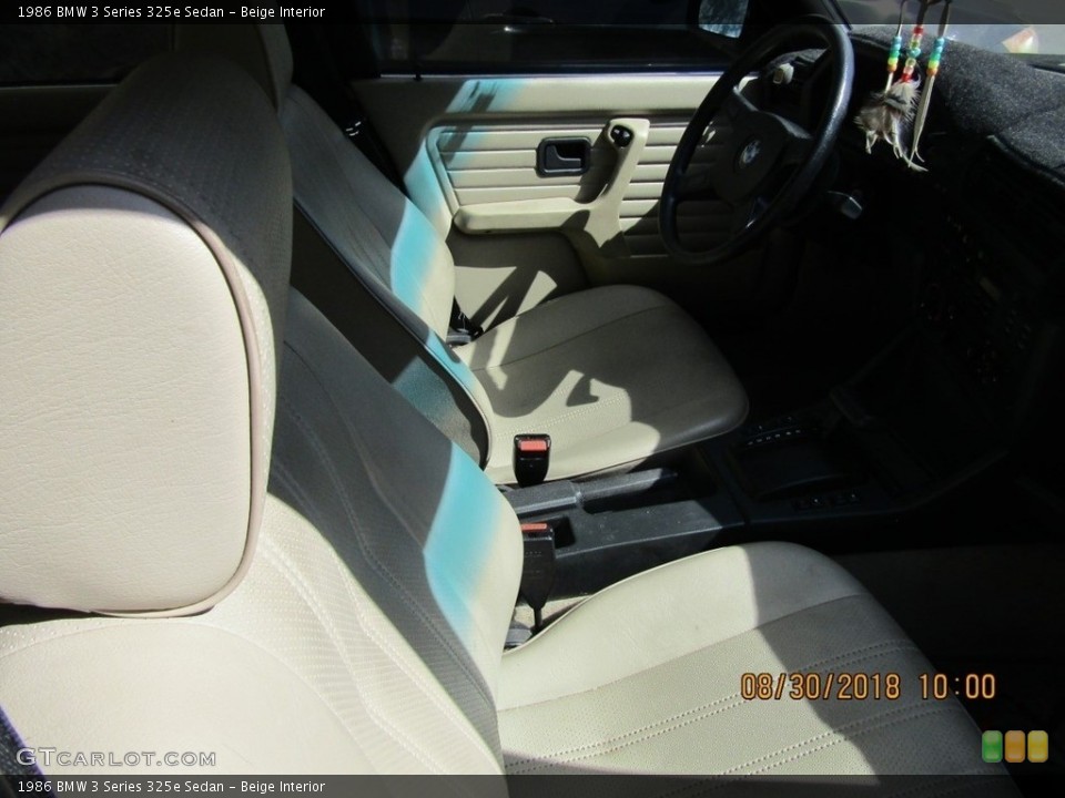 Beige Interior Rear Seat for the 1986 BMW 3 Series 325e Sedan #138668604