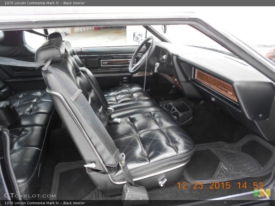 Black Interior Photo for the 1976 Lincoln Continental Mark IV #138668682